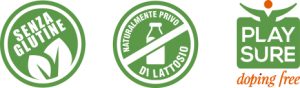 Loghi Senza Glutine, Privo di Lattosio e Play Sure Doping Free